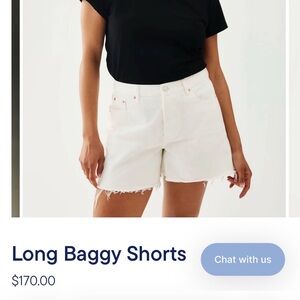 Parke Long Baggy Shorts in White